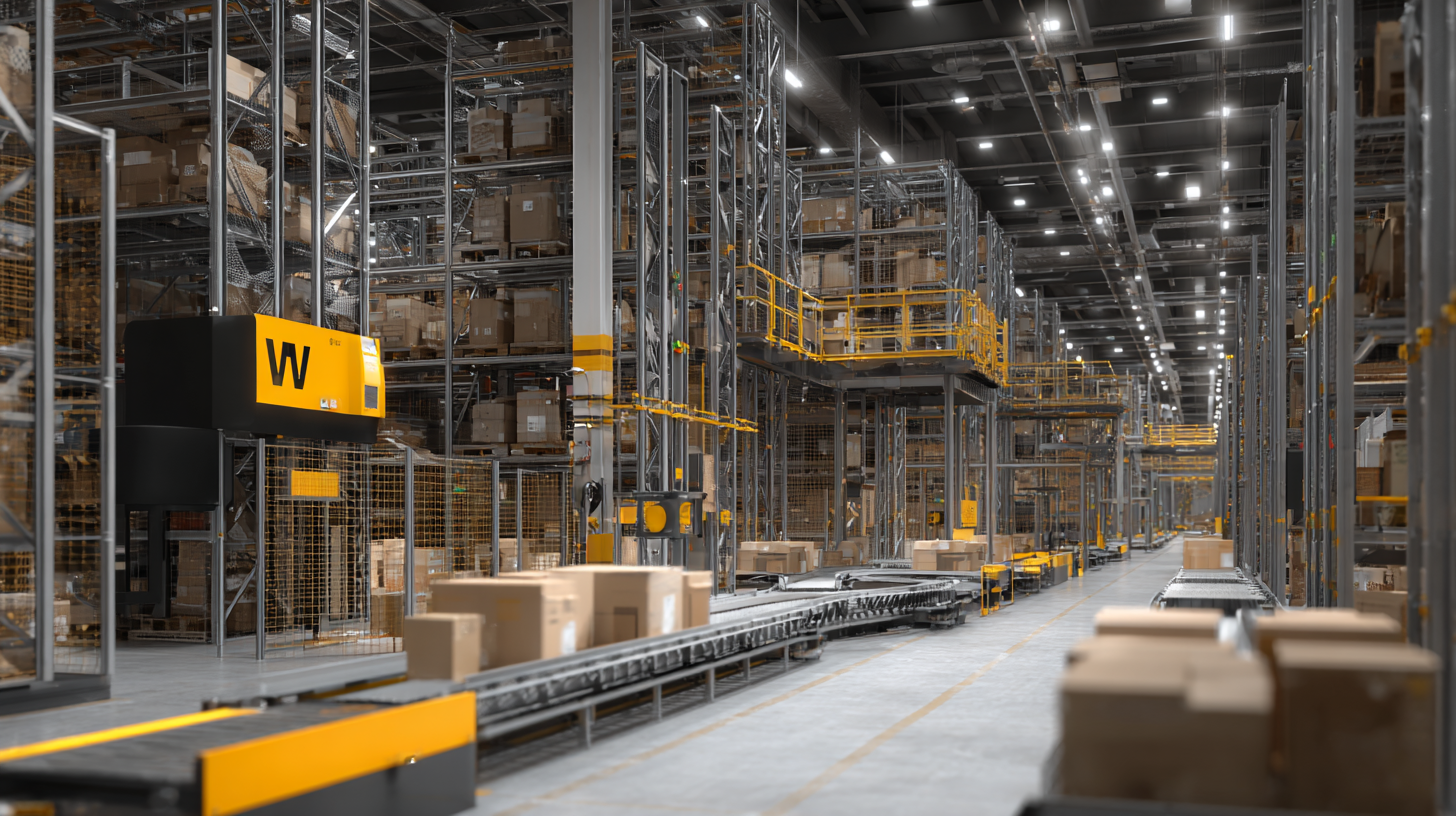 A large warehouse that is fully automated.