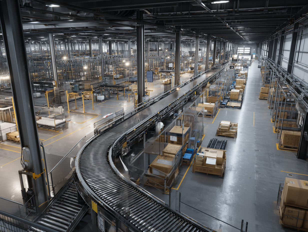 An automated postal warehouse An automated postal warehouse