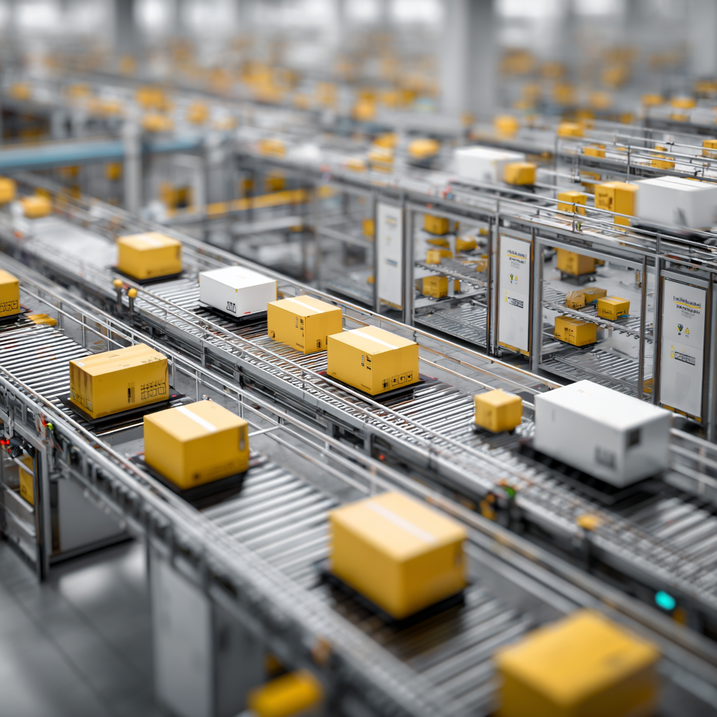 Yellow automated sorting system in an automated warehouse