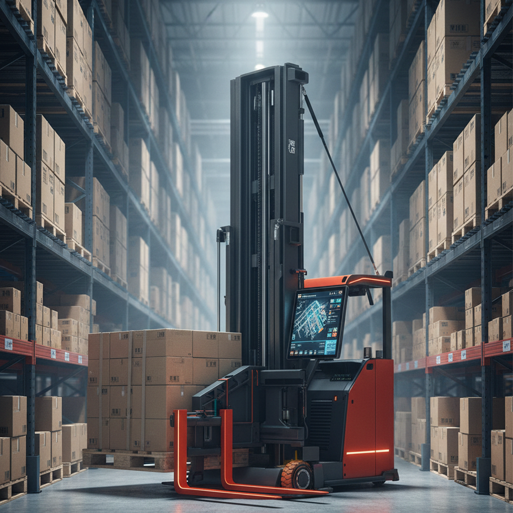 Automated Narrow Aisle 3-Way Stacker